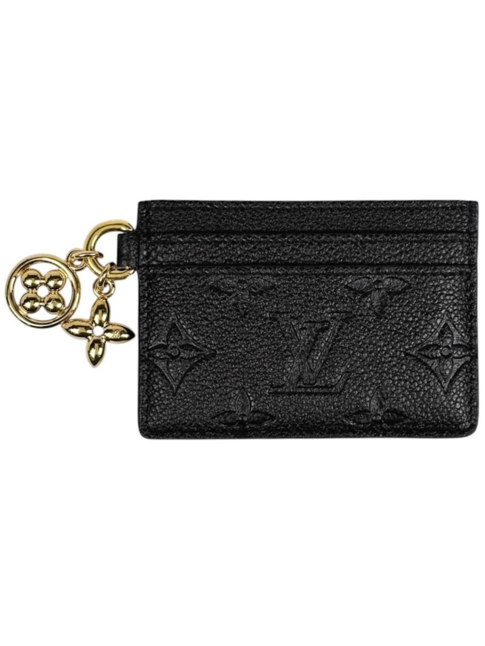 Louis Vuitton Card Case LV Charm Monogram Empreinte Noir